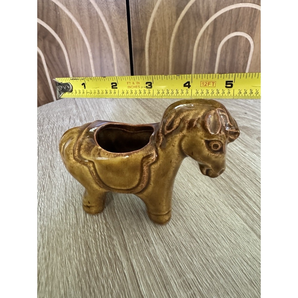 Vintage McCoy Floraline Brown Animal HORSE Planter Rare - Picture 4 of 5
